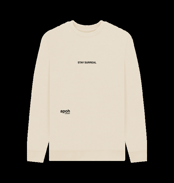 Parka London Apoh Stay Surreal Slogan Cream Sweatshirt