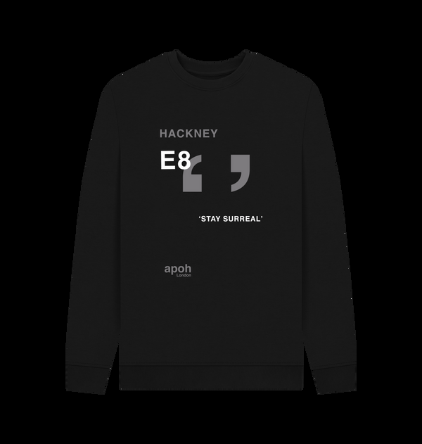 Parka London Apoh Surreal Hackney Slogan Black Sweatshirt