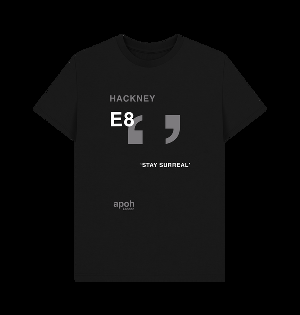 Parka London Apoh Surreal Hackney Slogan Black T-Shirt