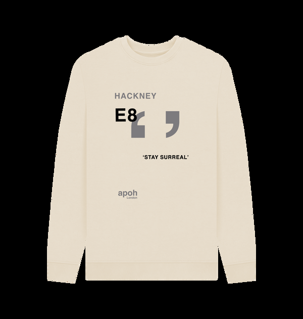 Parka London Apoh Surreal Hackney Slogan Cream Sweatshirt