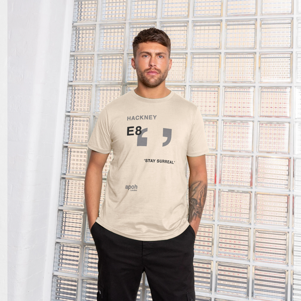 parka london apoh Surreal Hackney Slogan Cream T-Shirt