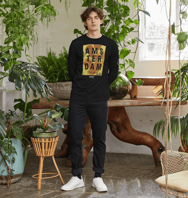 parka london apoh Van Gogh Flowers Black Long Sleeve T-Shirt