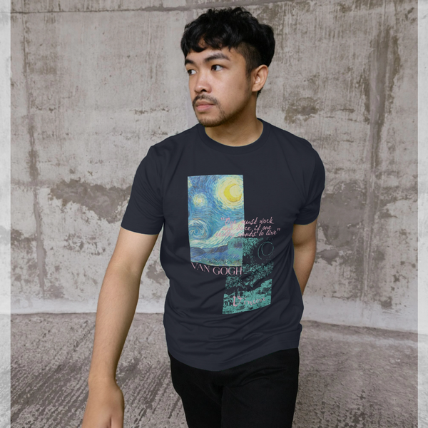parka london APOH Van Gogh Starry Night Collage Navy T-Shirt