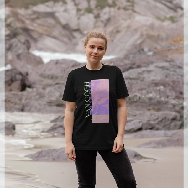 parka london apoh Van Gogh Starry Night Scribble Black T-Shirt