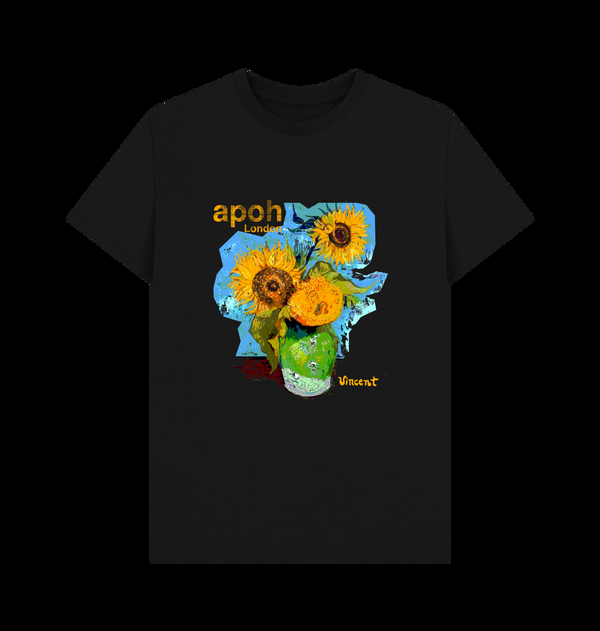 Parka London APOH Van Gogh Sunflowers Bouquet Black T-Shirt
