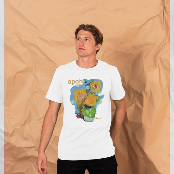 parka london APOH Van Gogh Sunflowers Bouquet White T-Shirt