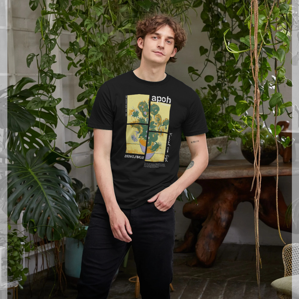 parka london apoh Van Gogh Sunflowers Jigsaw Black T-Shirt