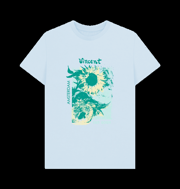 Parka London Apoh Van Gogh Sunflowers Light Blue T-Shirt