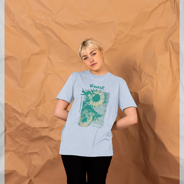 parka london apoh Van Gogh Sunflowers Light Blue T-Shirt