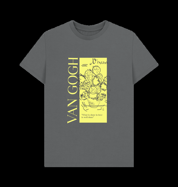 Parka London APOH Van Gogh Sunflowers Quote Charcoal T-Shirt