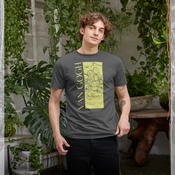 parka london APOH Van Gogh Sunflowers Quote Charcoal T-Shirt