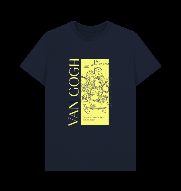 Parka London APOH Van Gogh Sunflowers Quote Navy T-Shirt