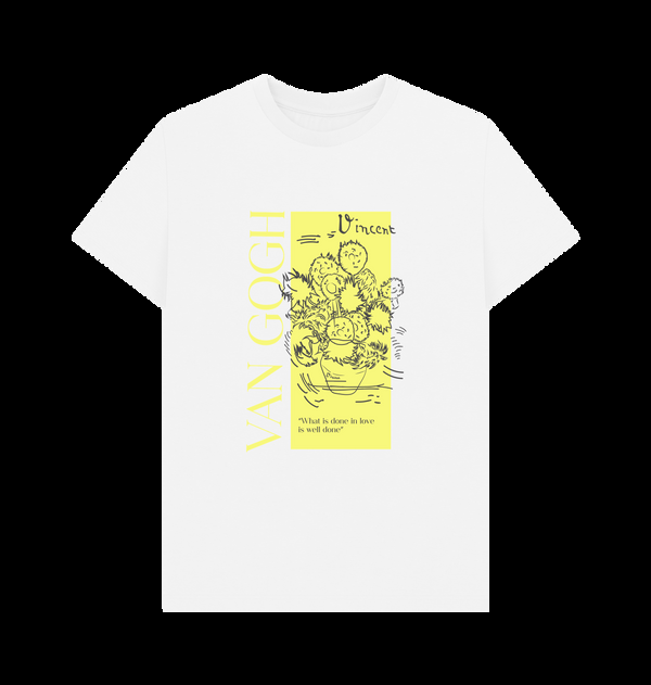 Parka London APOH Van Gogh Sunflowers Quote White T-Shirt
