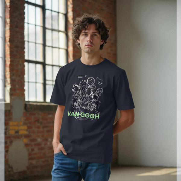 parka london APOH Van Gogh Sunflowers Scribble Navy T-Shirt