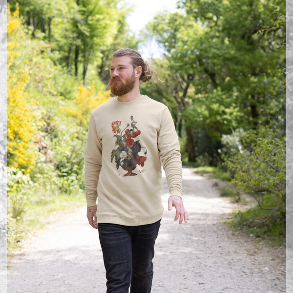 parka london apoh x Ashmolean Museum A Vase Of Flowers Cream Sweatshirt