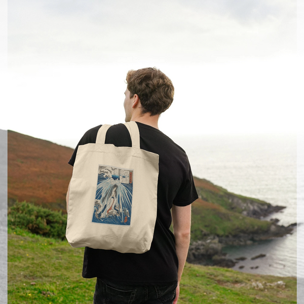 parka london apoh x Ashmolean Museum Kuniyoshi In The Waterfall Natural Tote Bag