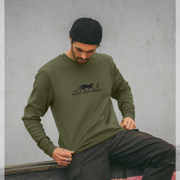 parka london apoh x Pierce Archives 'Happy Halloween' Khaki Sweatshirt