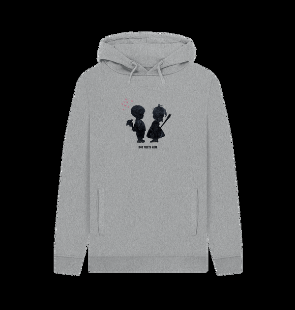 Parka London Banksy Boy Meets Girl Heather Grey Hoodie
