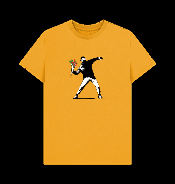 Parka London Banksy Love Is In The Air Gold T-Shirt