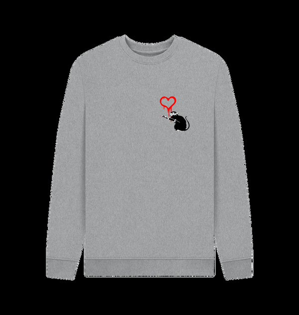 Parka London Banksy Love Rat Heather Grey Sweatshirt