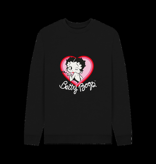 Parka London Betty Boop 'Blow A Kiss' Black Sweatshirt