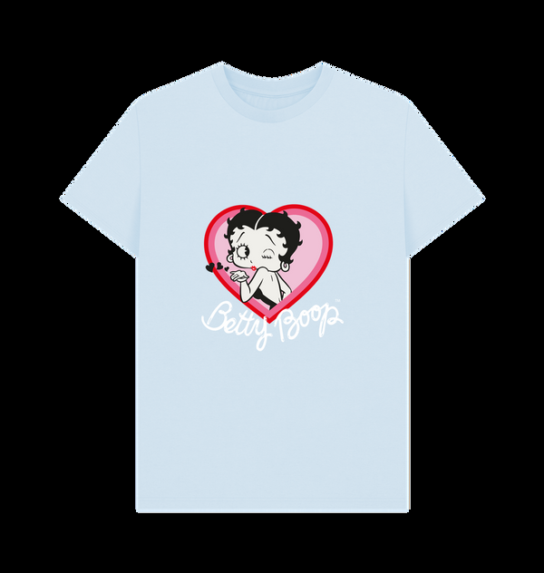 Parka London Betty Boop 'Blow A Kiss' Quote Blue T-Shirt