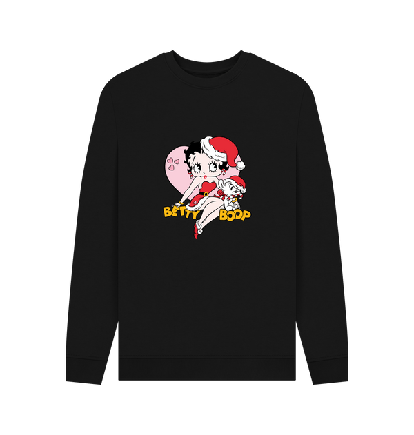 Parka London Betty Boop Christmas Heart Black Sweatshirt