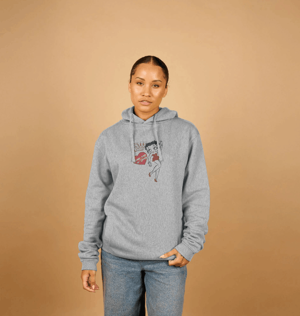 parka london Betty Boop 'Oop-A-Doop' Heather Grey Hoodie