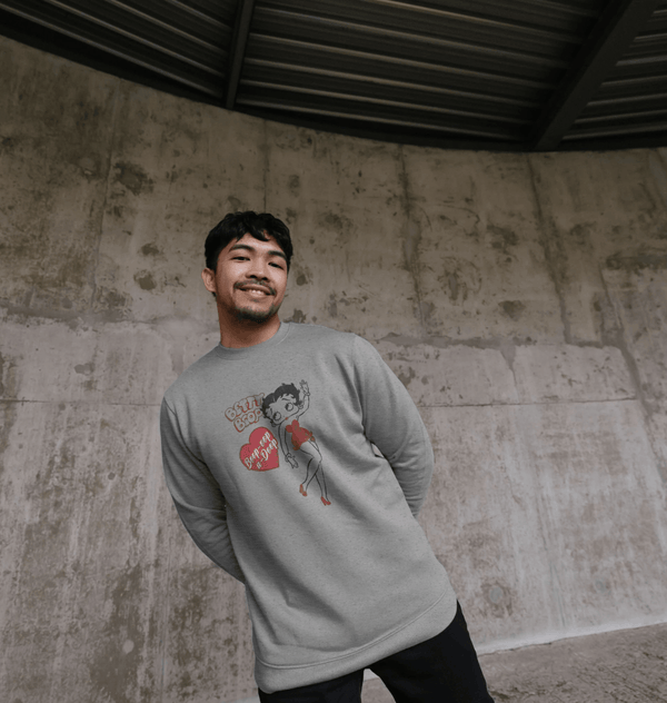 parka london Betty Boop 'Oop-A-Doop' Heather Grey Sweatshirt