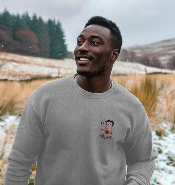 parka london Betty Boop 'Strike A Pose' Grey Sweatshirt