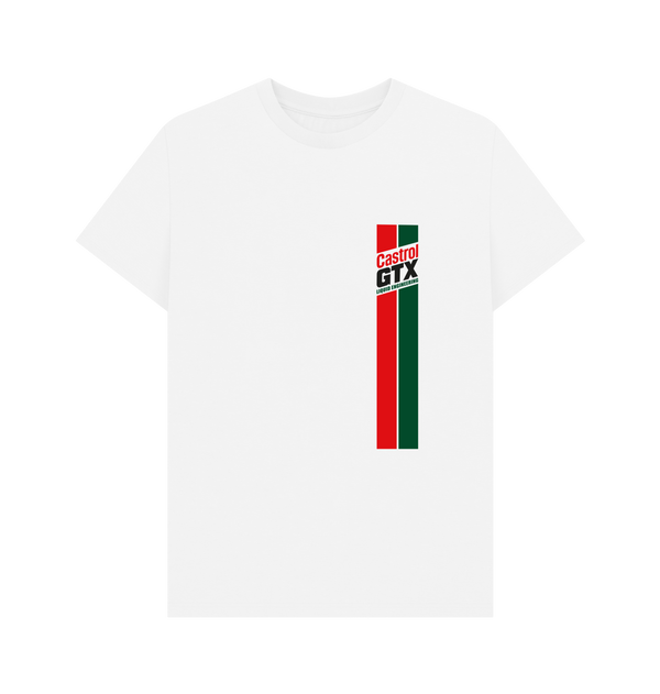 Parka London Castrol Classic Logo GTX Stripe White T-Shirt