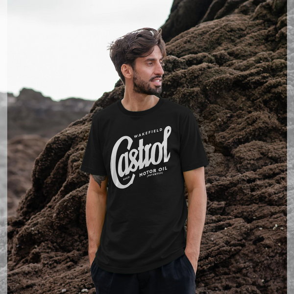 parka london Castrol Classic Logo Wakefield Script Black T-Shirt