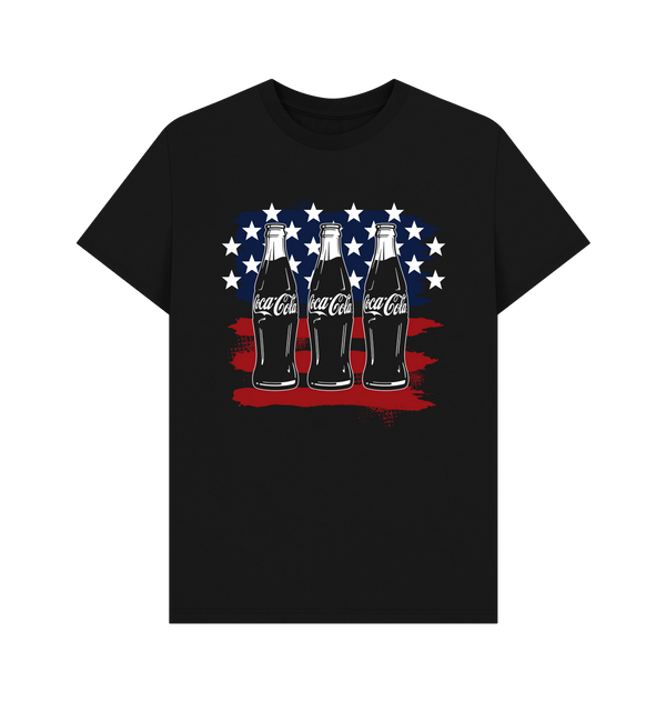Parka London Coca Cola American Bottles Black T-Shirt