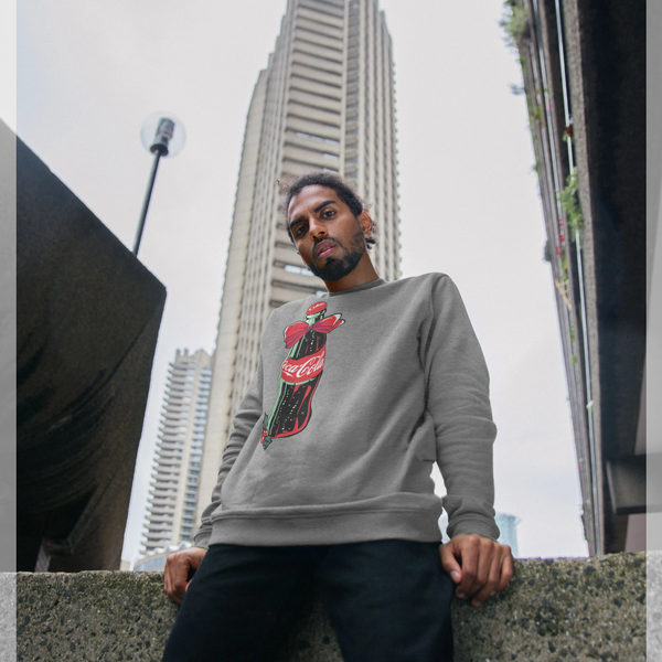 parka london Coca Cola Bow Bottle Heather Grey Sweatshirt
