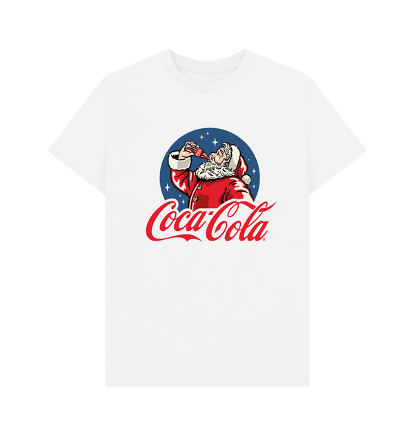 Parka London Coca Cola Santa Drinking White T-Shirt