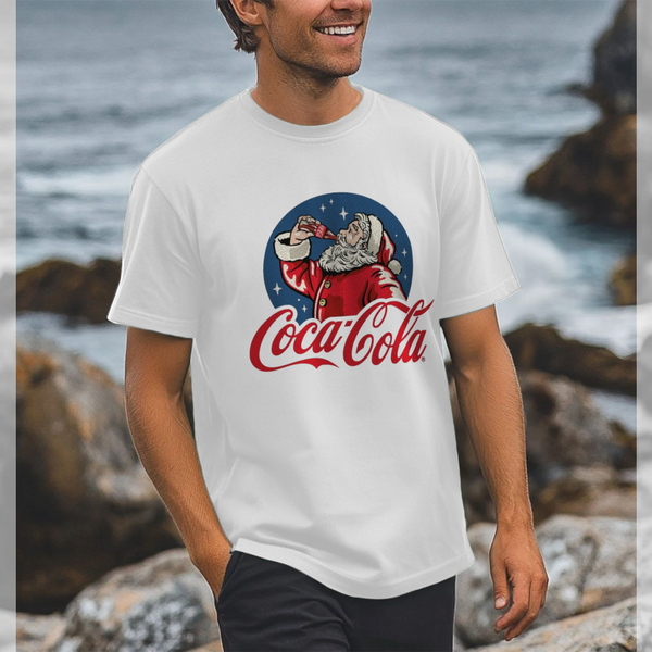 parka london Coca Cola Santa Drinking White T-Shirt