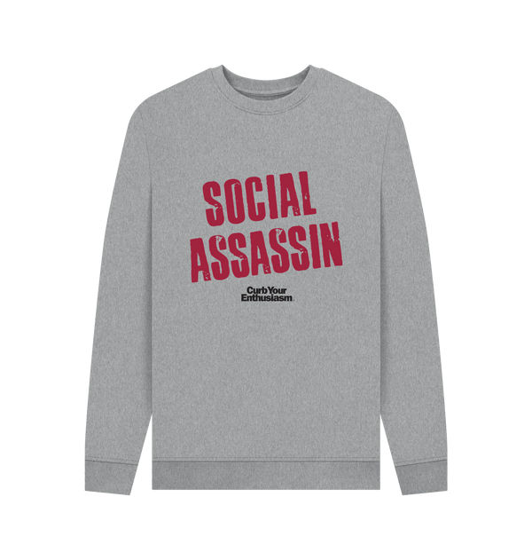 Parka London Curb Your Enthusiasm Social Assassin Heather Grey Sweatshirt