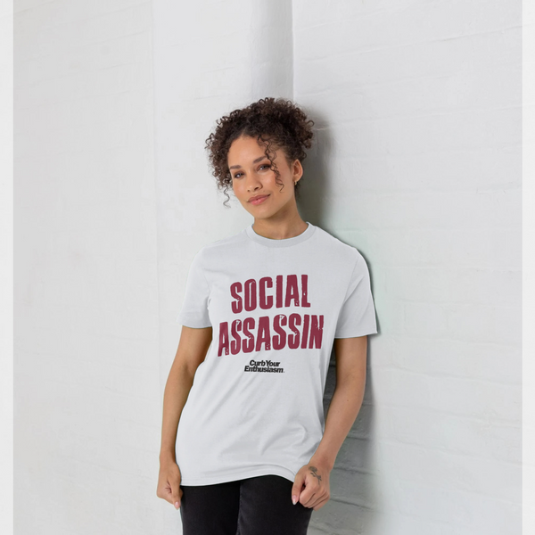 parka london Curb Your Enthusiasm Social Assassin White T-Shirt