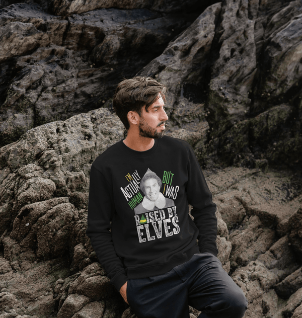 parka london Elf 'I'm Actually Human' Black Sweatshirt