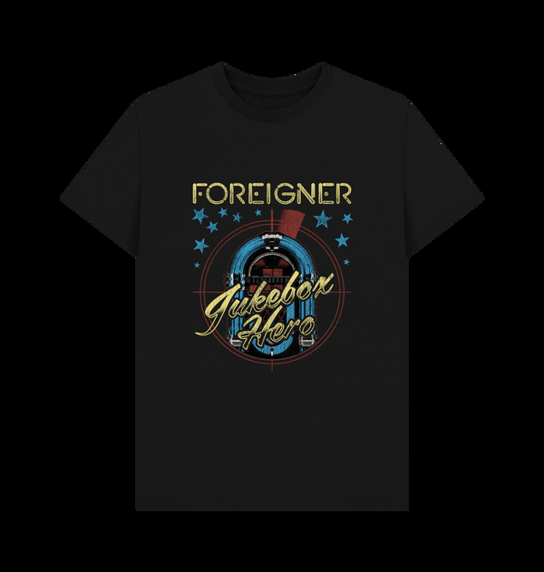 Parka London Foreigner Rock Band Jukebox Black T-Shirt