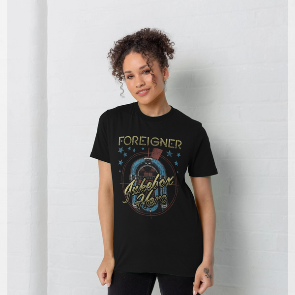 parka london Foreigner Rock Band Jukebox Black T-Shirt
