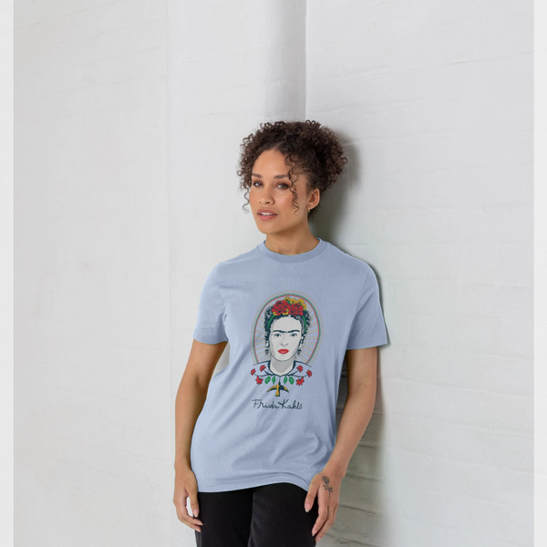 parka london Frida Kahlo Portrait Light Blue T-Shirt