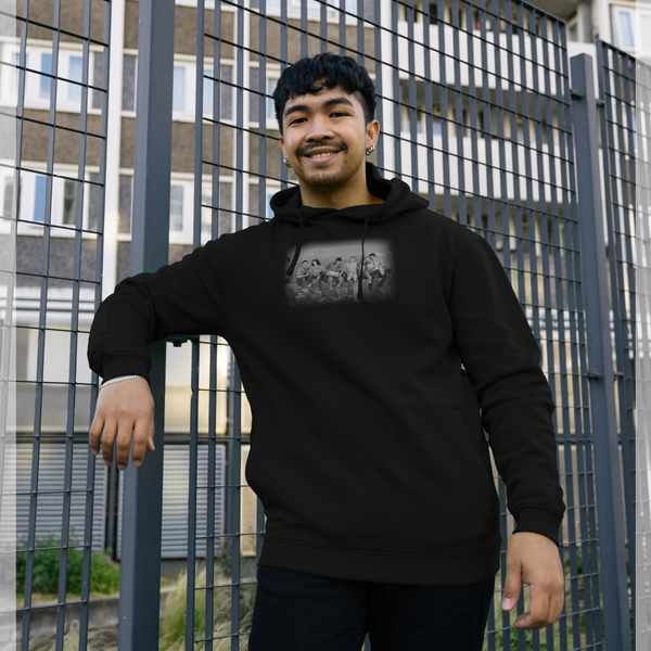 parka london Friends Lunch Atop A Skyscraper Black Hoodie