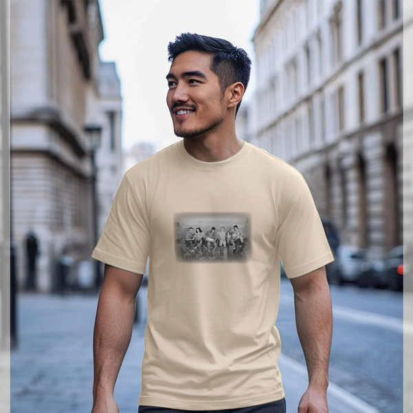 parka london Friends Lunch Atop A Skyscraper Cream T-Shirt