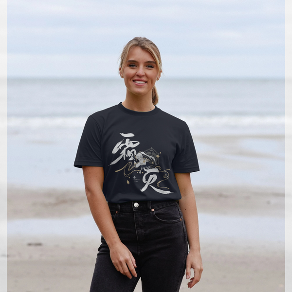 parka london Genshin Impact Kamisato Ayaka Navy T-Shirt