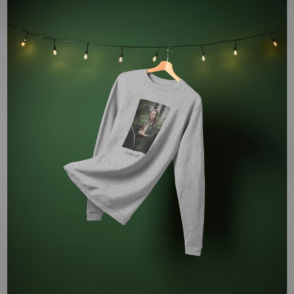 parka london Gossip Girl Blair Waldorf Graphic Grey Sweatshirt