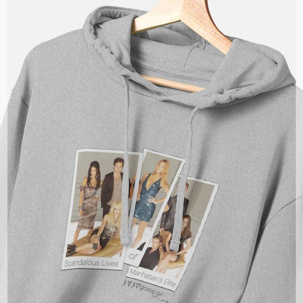 parka london Gossip Girl Manhattan's Elite Graphic Grey Hoodie