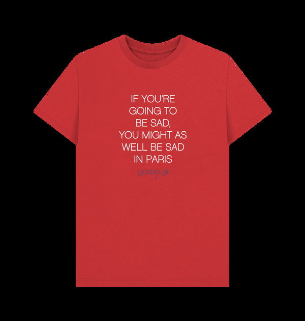 Parka London Gossip Girl Sad In Paris Graphic Red T-Shirt