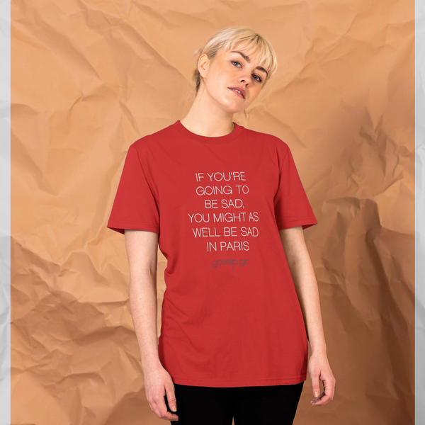 parka london Gossip Girl Sad In Paris Graphic Red T-Shirt