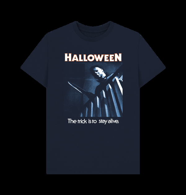 Parka London Halloween Trick To Stay Alive Navy Blue T-Shirt